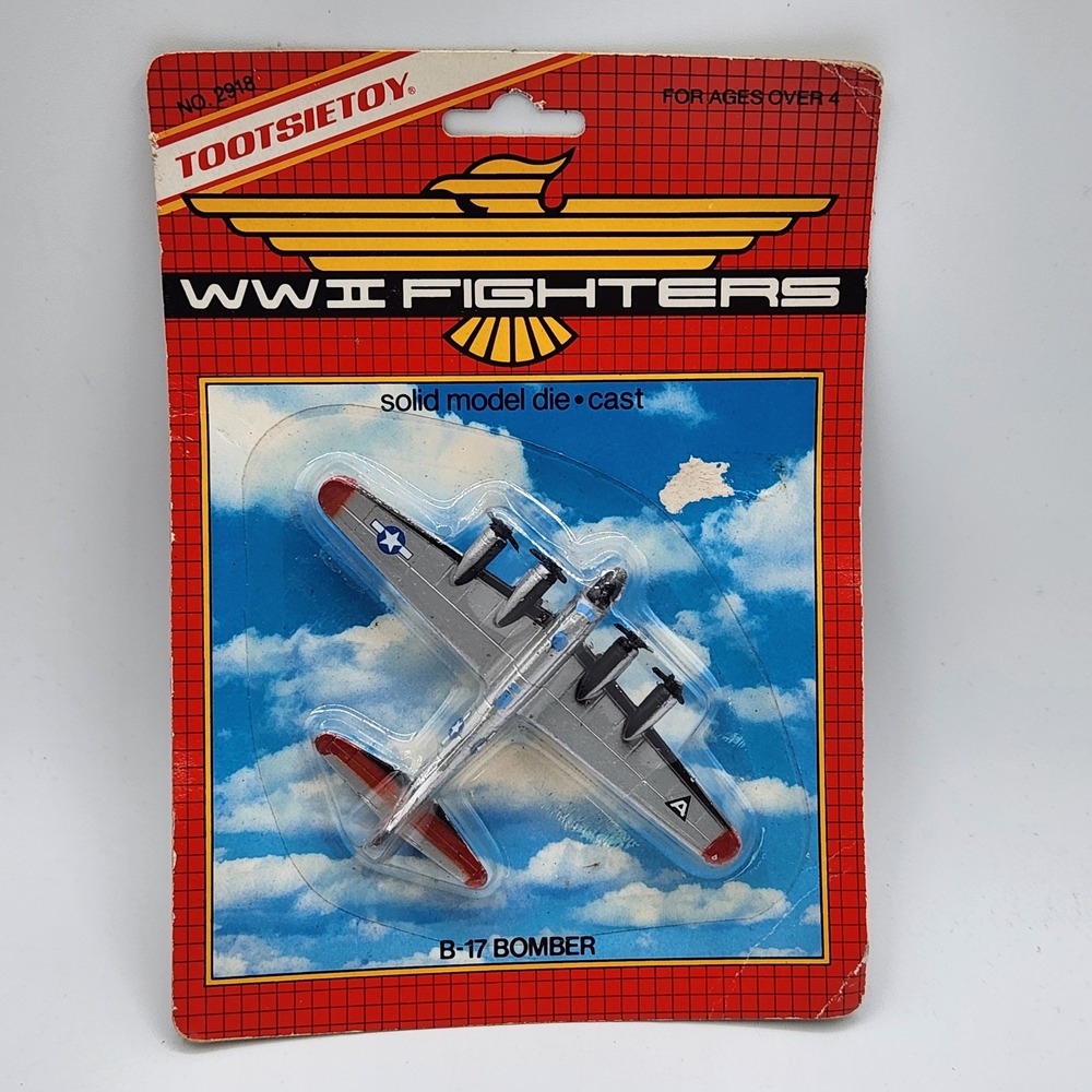 TootsieToy WWII Fighters B17 Bomber‎ Solid Model Die Cast Airplane Toy